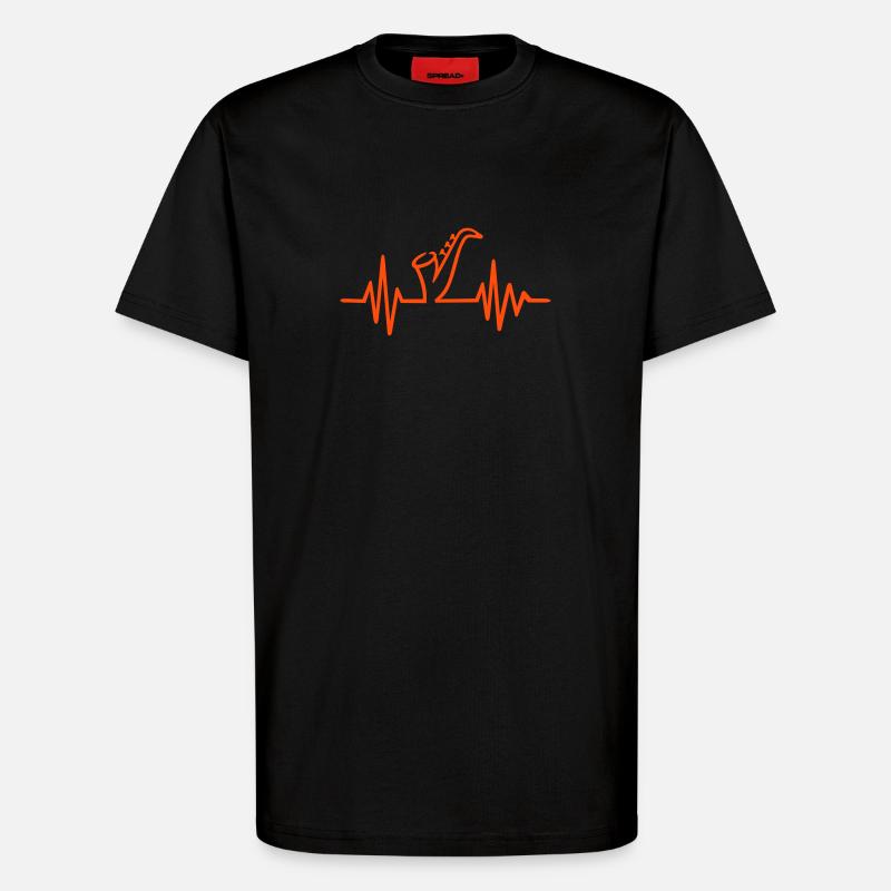 Saxophon - T-Shirt - made by SPREAD - SOLID BLACK