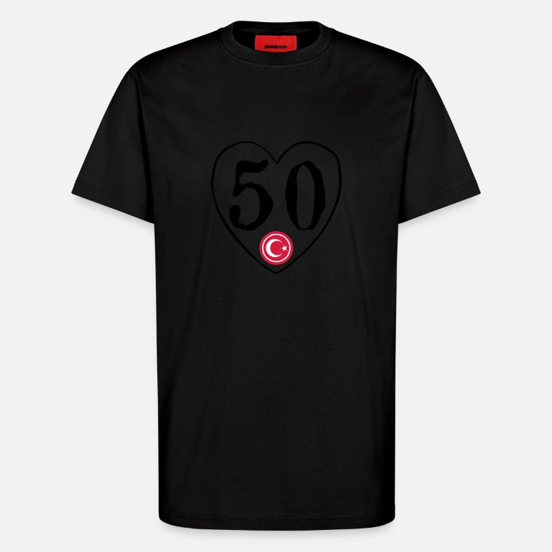 Nevsehir 50 Herz - T-Shirt - made by SPREAD - SOLID BLACK