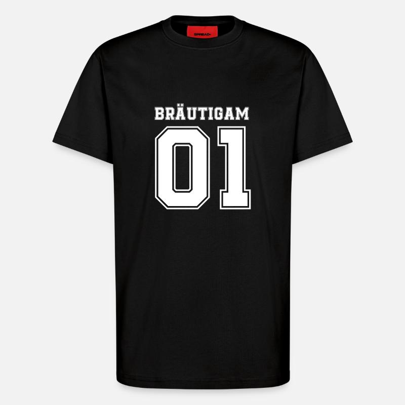 bräutigam 01 - T-Shirt - made by SPREAD - SOLID BLACK