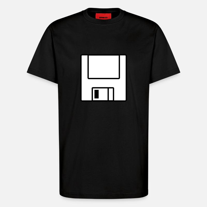 Computer-Diskette - T-Shirt - made by SPREAD - SOLID BLACK