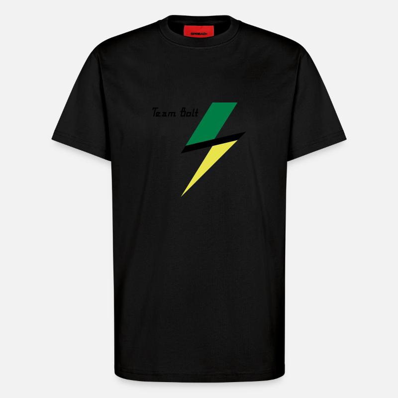 team Bolt - T-Shirt - made by SPREAD - SOLID BLACK