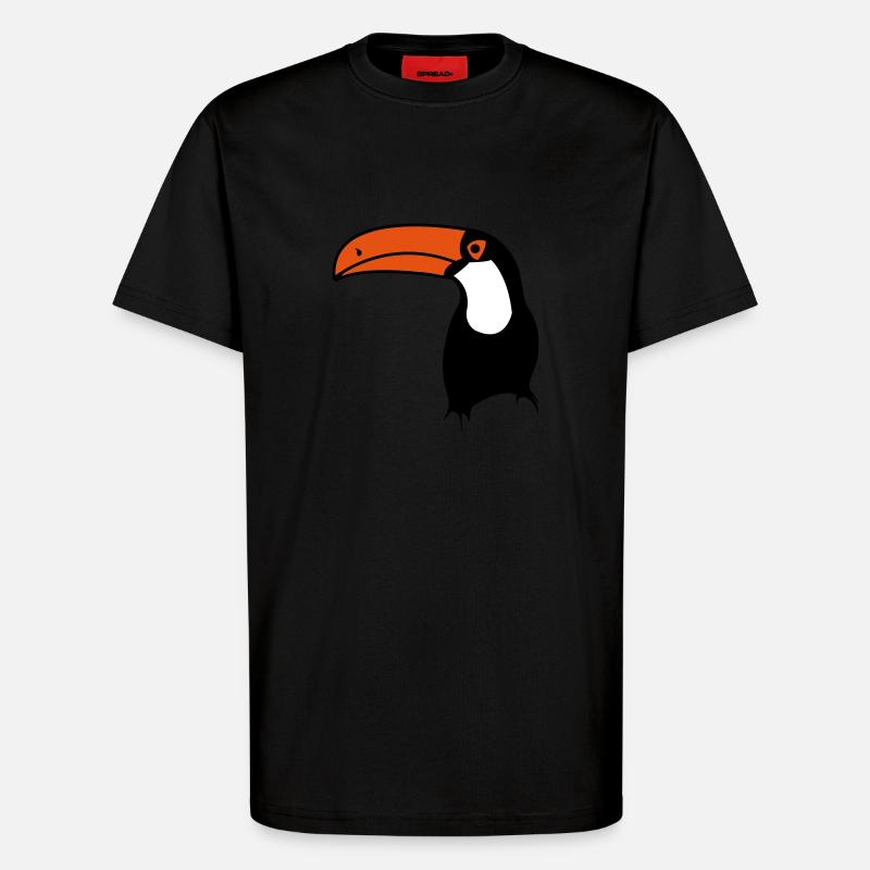 papagai2 - T-Shirt - made by SPREAD - SOLID BLACK