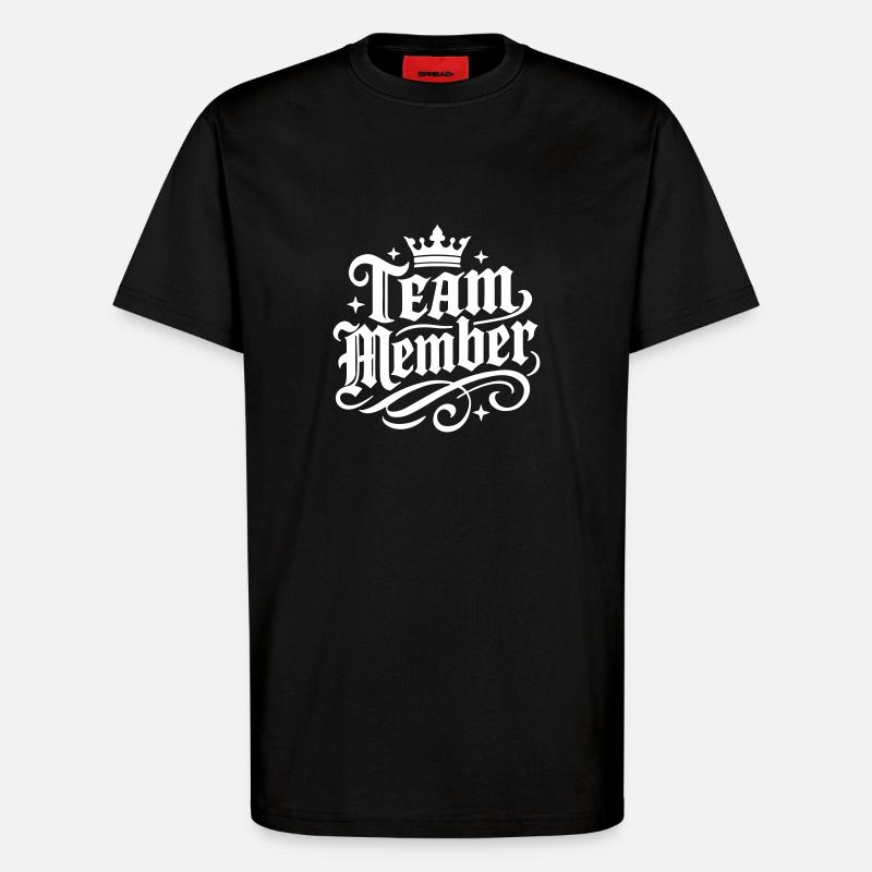 Team Mitglied Krone - T-Shirt - made by SPREAD - SOLID BLACK