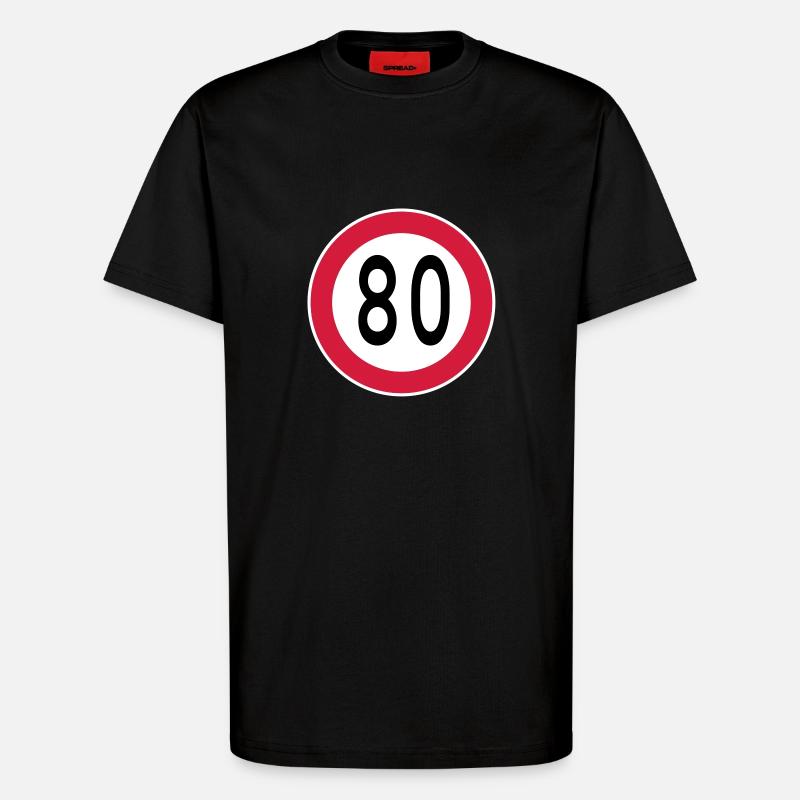 (80) - T-Shirt - made by SPREAD - SOLID BLACK
