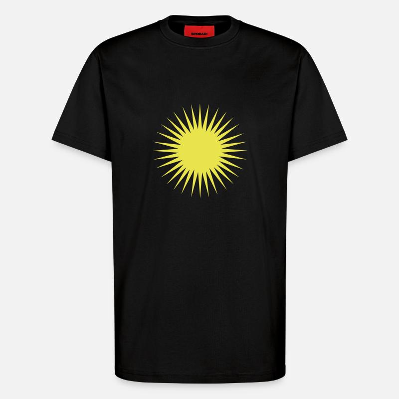 sun1 - T-Shirt - made by SPREAD - SOLID BLACK