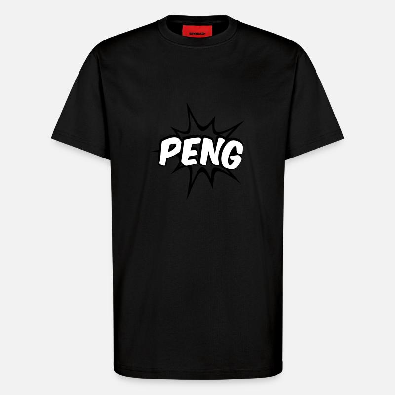 Peng Comic Design - T-Shirt - made by SPREAD - SOLID BLACK