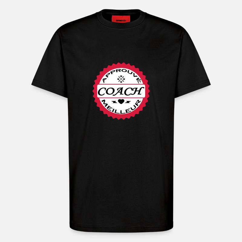 Bewährter bester COACH - T-Shirt - made by SPREAD - SOLID BLACK