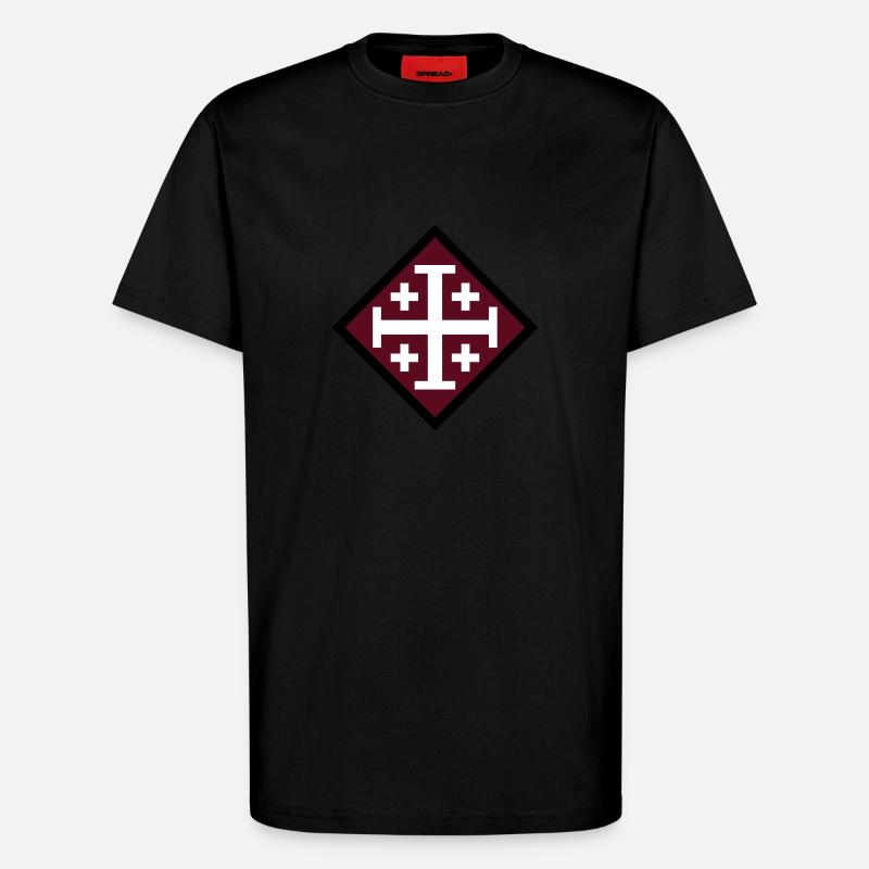 Kreuz von Jerusalem - T-Shirt - made by SPREAD - SOLID BLACK