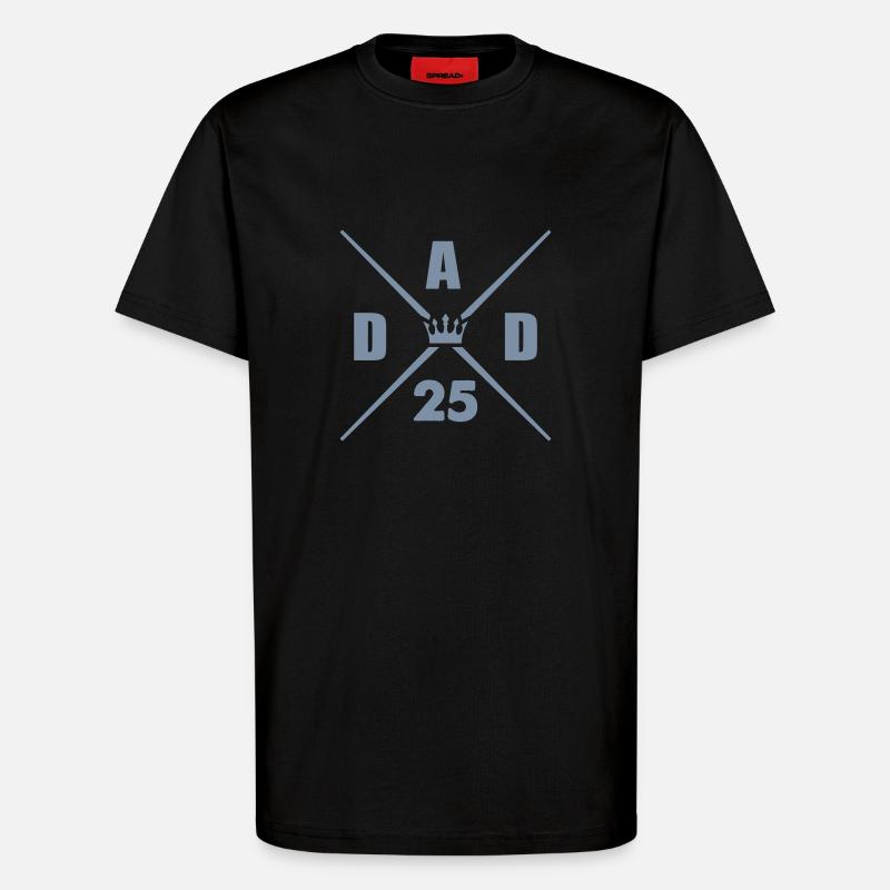 dad 25 daddy - T-Shirt - made by SPREAD - SOLID BLACK