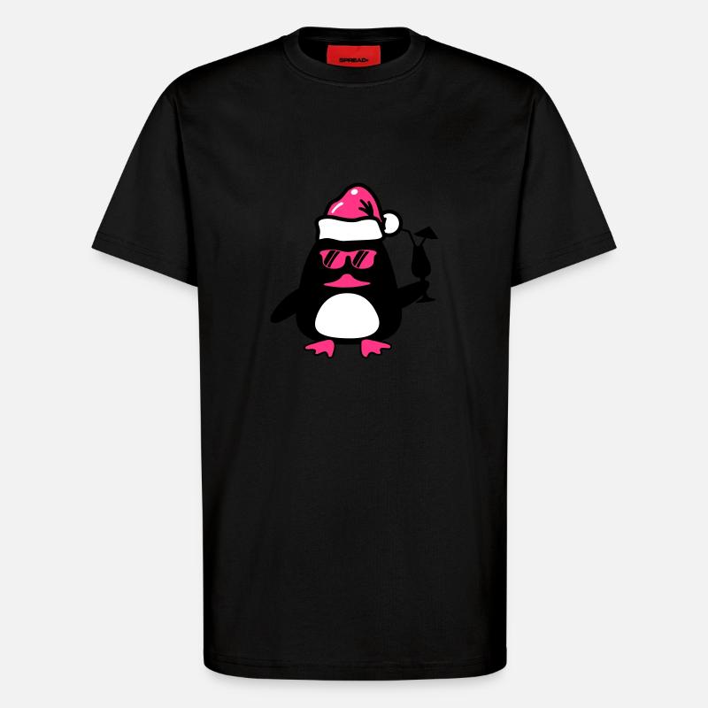 Noël du canard de plage - T-shirt bio décontracté fabriqué en UE - SOLID BLACK