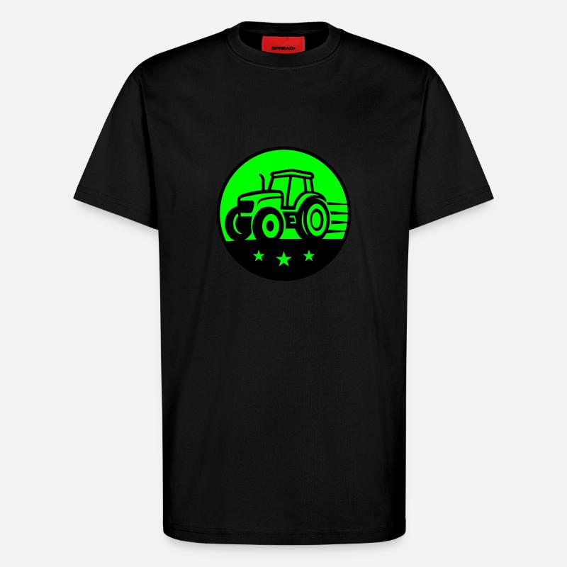 Traktor Farmer - T-Shirt - made by SPREAD - SOLID BLACK