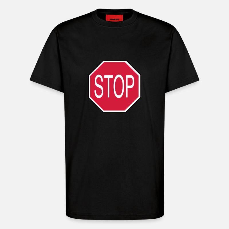 Halt! - T-Shirt - made by SPREAD - SOLID BLACK