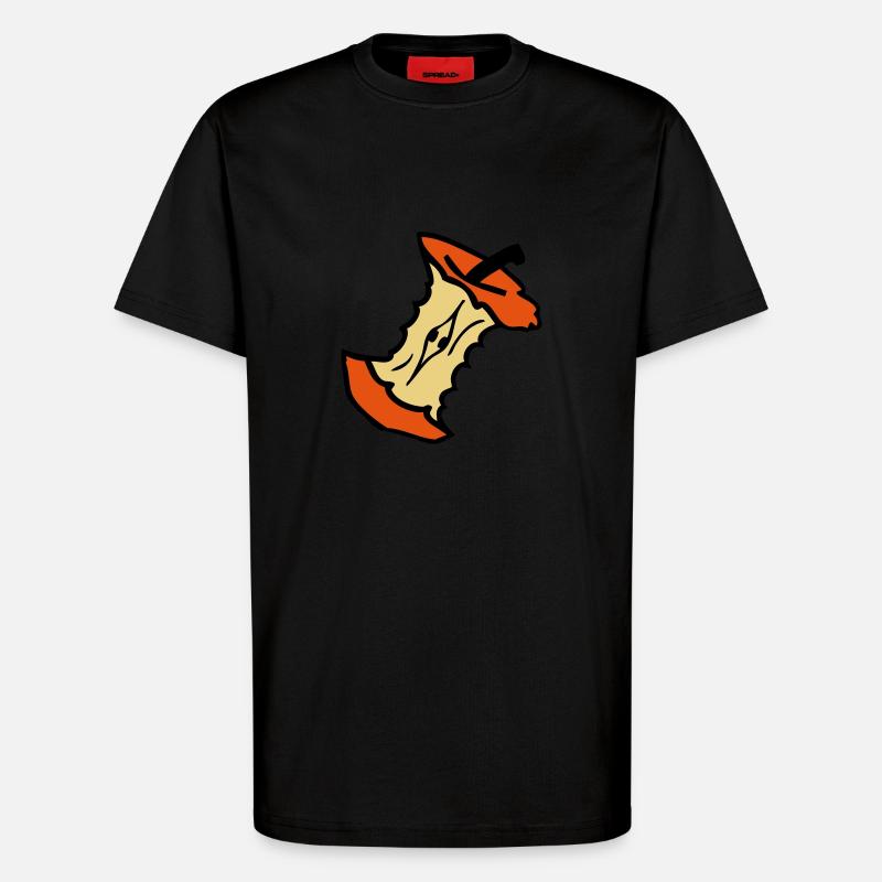 Apfel - T-Shirt - made by SPREAD - SOLID BLACK