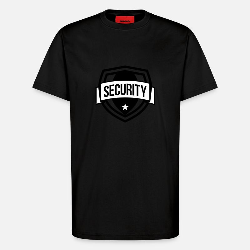 Security - T-Shirt - made by SPREAD - SOLID BLACK