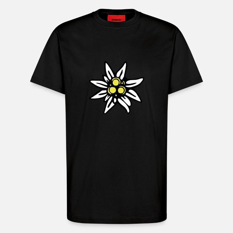 Edelweiss - T-Shirt - made by SPREAD - SOLID BLACK