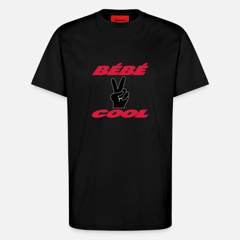 Bébé COOL - T-shirt bio décontracté fabriqué en UE - SOLID BLACK