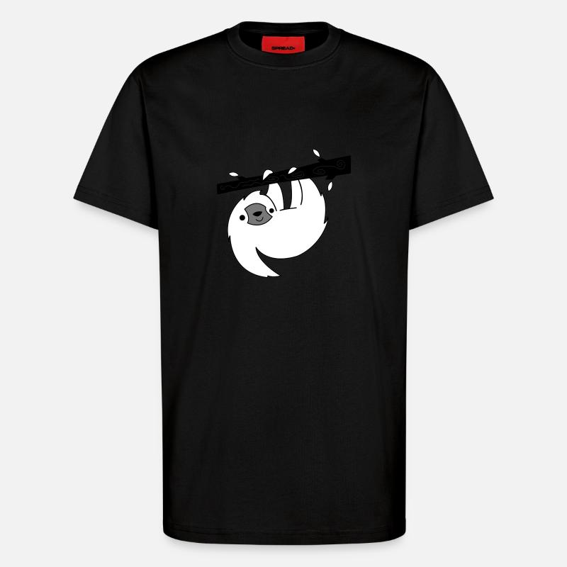 faultier 002 - T-Shirt - made by SPREAD - SOLID BLACK