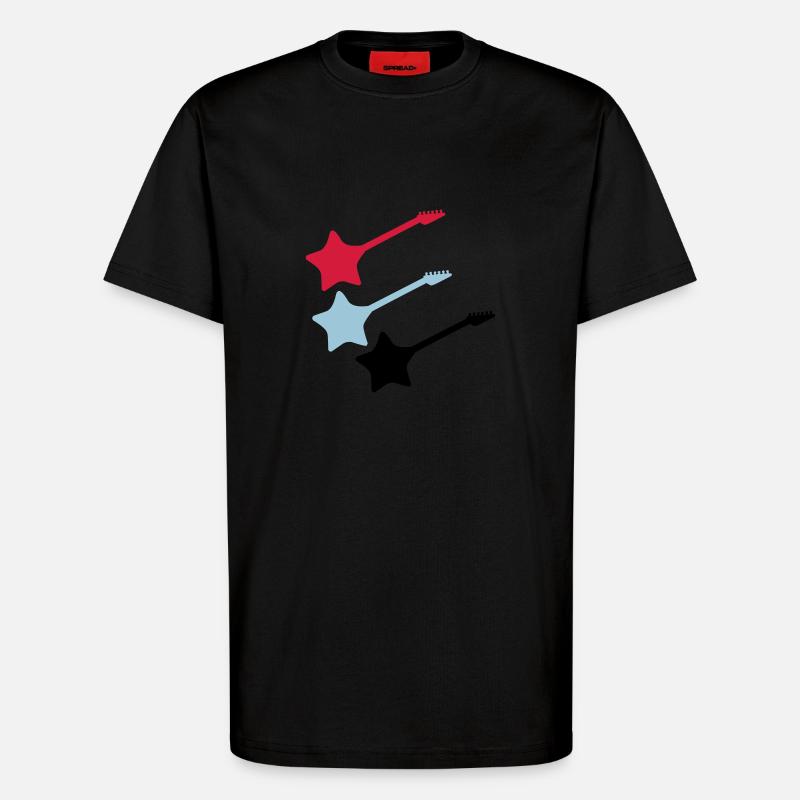 stern gitarren - T-Shirt - made by SPREAD - SOLID BLACK