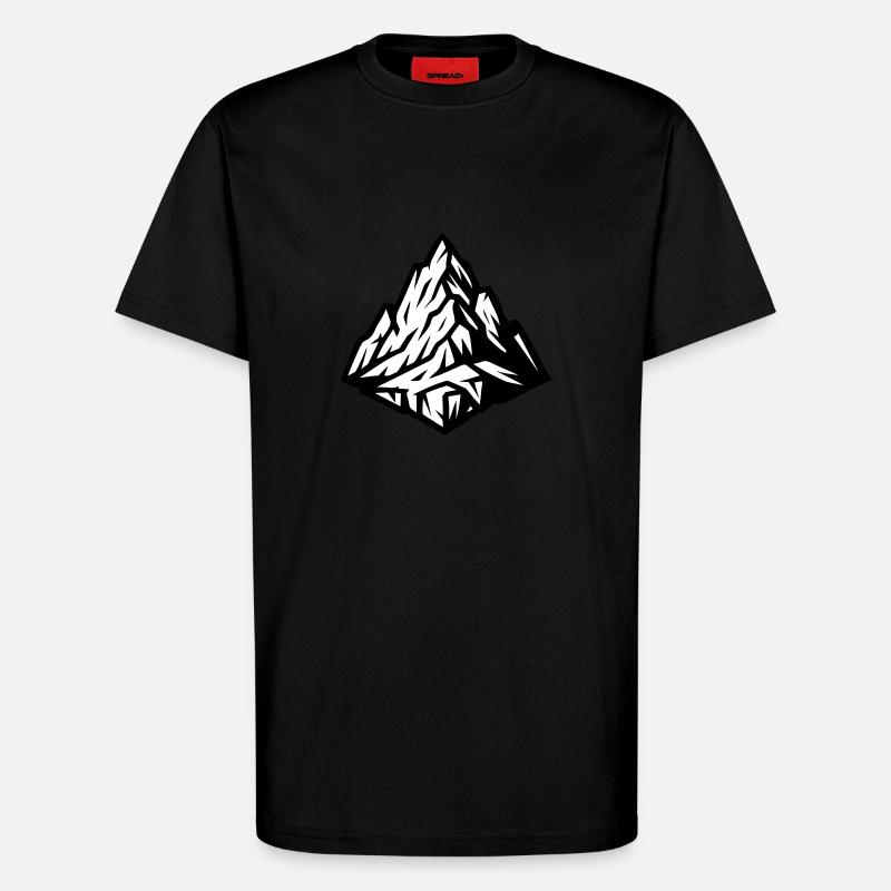 Berg Gipfel Symbol - T-Shirt - made by SPREAD - SOLID BLACK