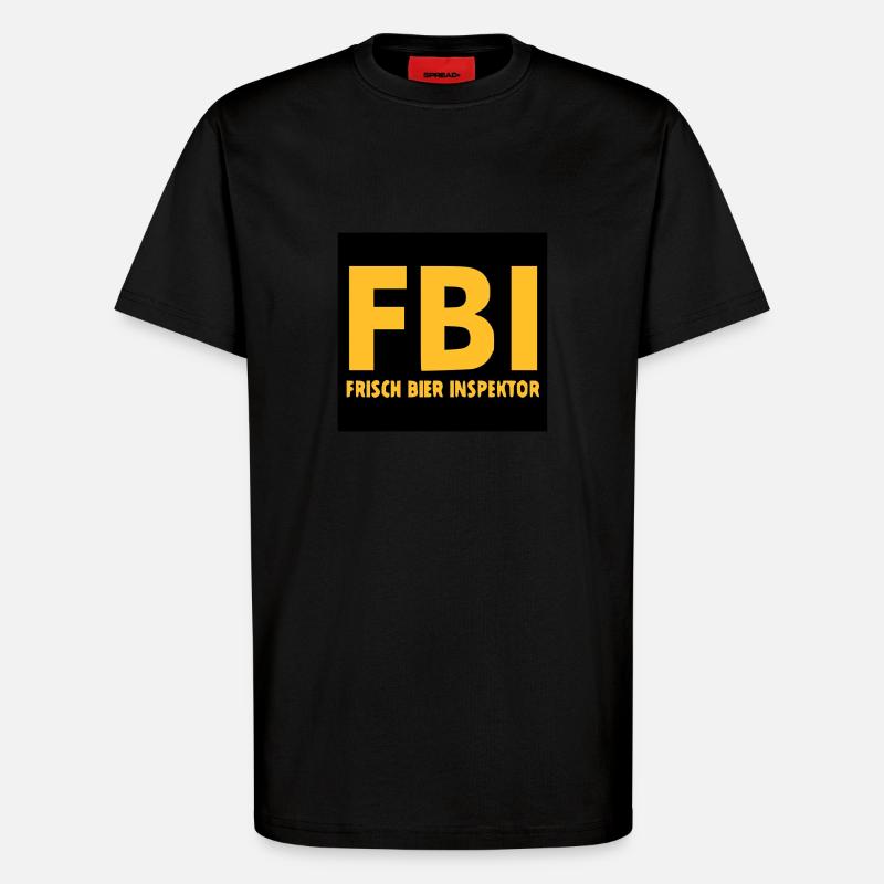 FBI - T-Shirt - made by SPREAD - SOLID BLACK