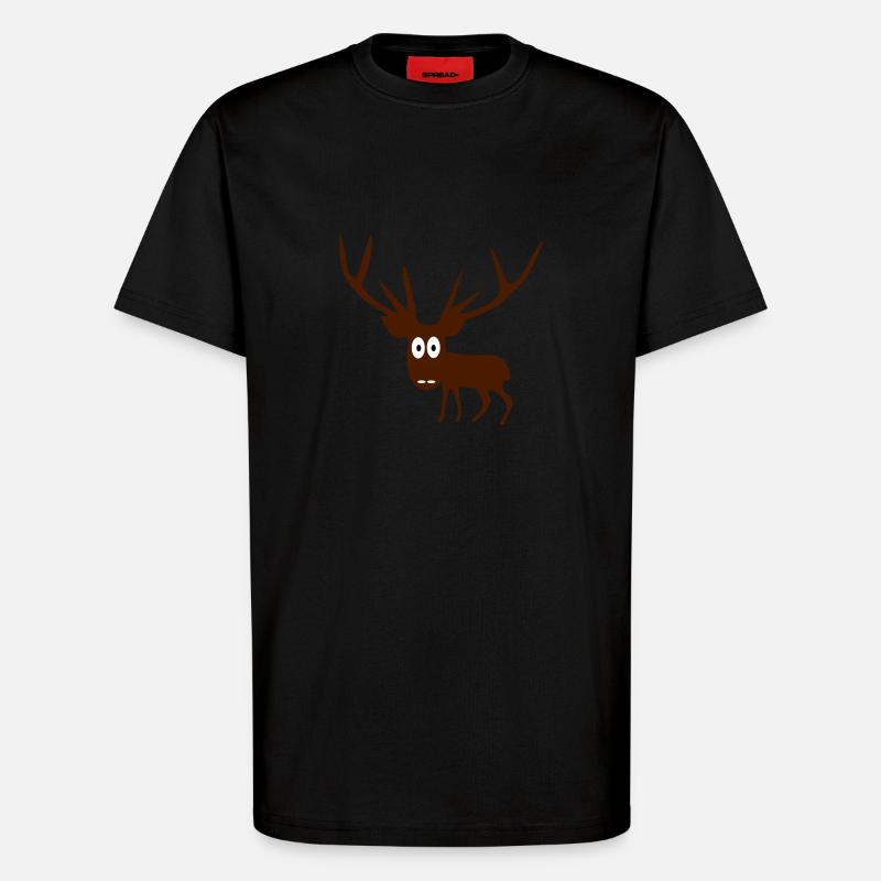 Hirsch - T-Shirt - made by SPREAD - SOLID BLACK
