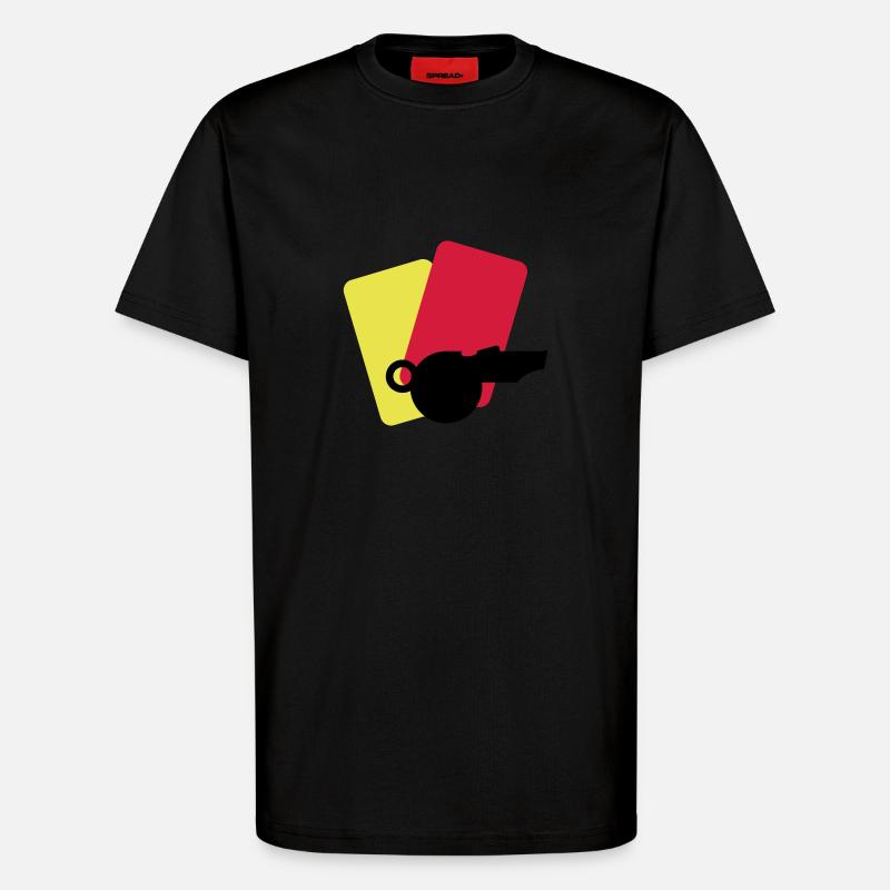 shiri equipment / referee stuff (2c) - T-Shirt - made by SPREAD - SOLID BLACK