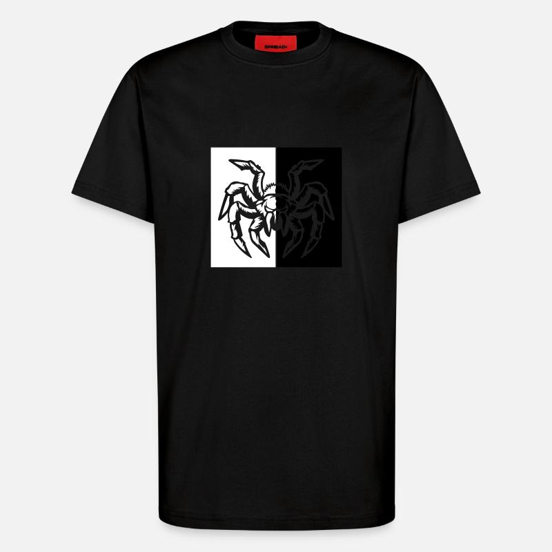 spinne spider - T-Shirt - made by SPREAD - SOLID BLACK