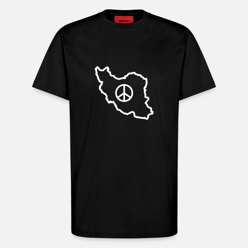 Iran Frieden - T-Shirt - made by SPREAD - SOLID BLACK