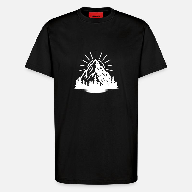 Mountain Forest Icon - T-Shirt - made by SPREAD - SOLID BLACK