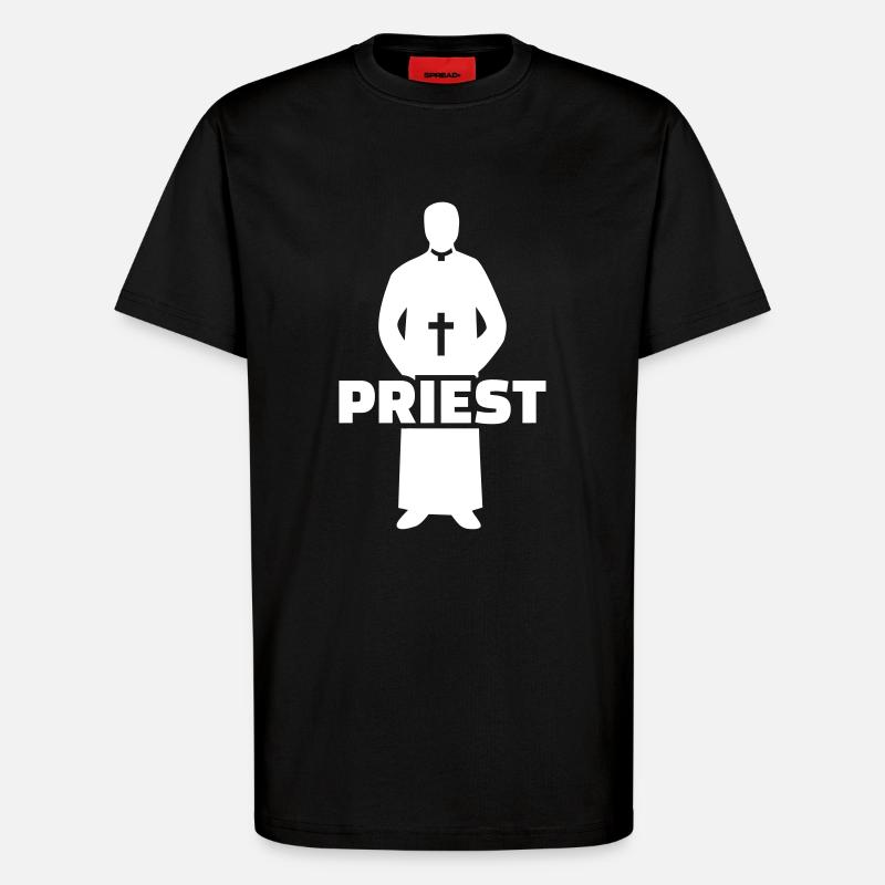 Priester - T-Shirt - made by SPREAD - SOLID BLACK