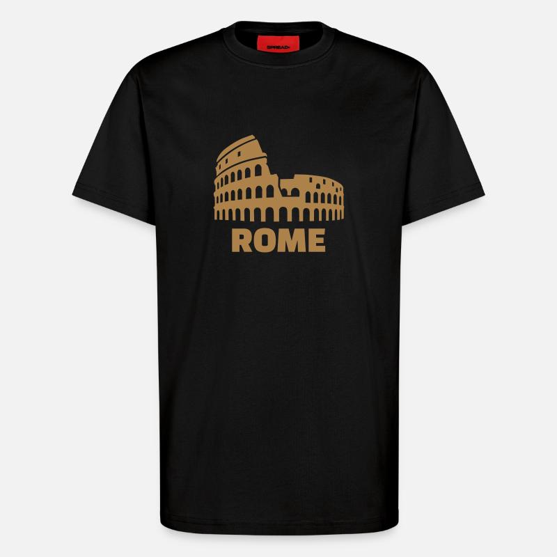 Rom - T-Shirt - made by SPREAD - SOLID BLACK