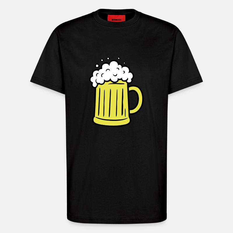 Verre à bière Beer Comic - T-shirt bio décontracté fabriqué en UE - SOLID BLACK