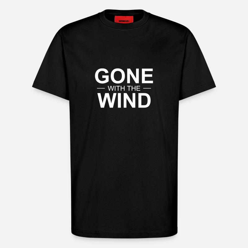 Gone With The Wind - T-Shirt - made by SPREAD - SOLID BLACK