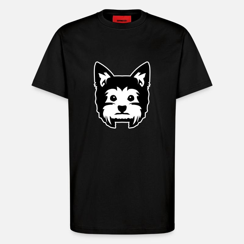 Yorkshire Terrier - T-shirt bio décontracté fabriqué en UE - SOLID BLACK