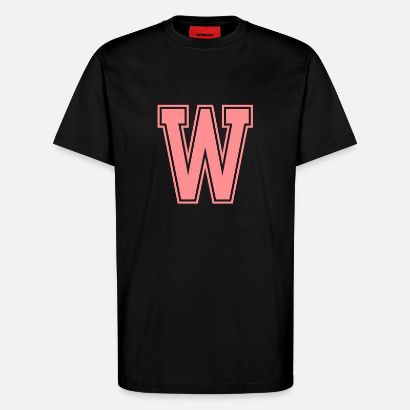 Buchstabe W - T-Shirt - made by SPREAD - SOLID BLACK