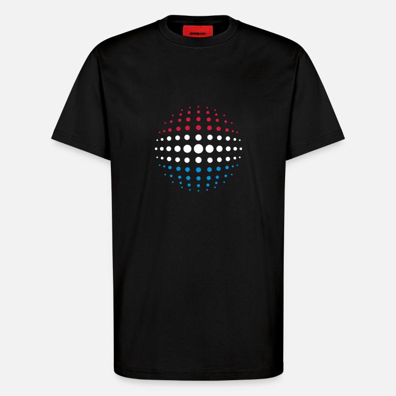 geo_dotsphere_luxembourg_3c01 - T-shirt bio décontracté fabriqué en UE - SOLID BLACK