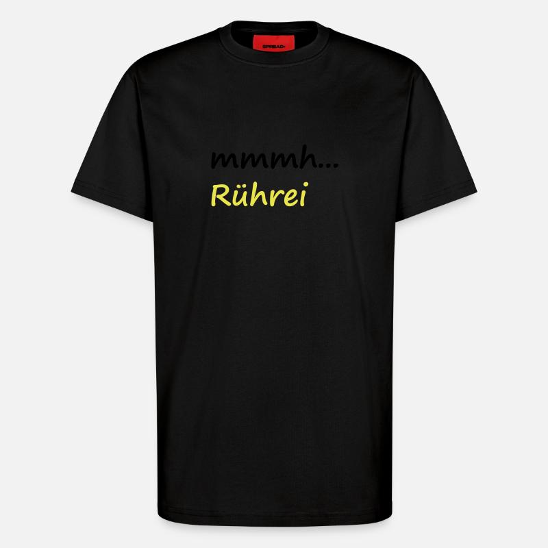 mmmh Rührei - T-Shirt - made by SPREAD - SOLID BLACK