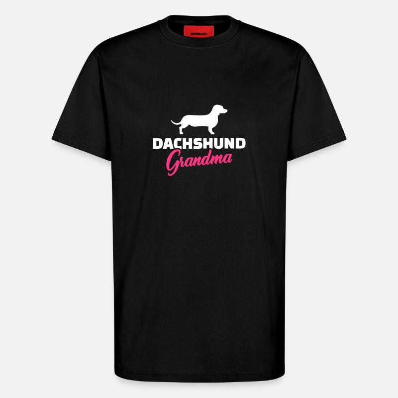 Dachshund - T-Shirt - made by SPREAD - SOLID BLACK