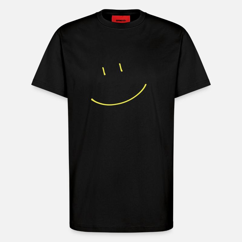 Smiley lachen (dh) - T-Shirt - made by SPREAD - SOLID BLACK