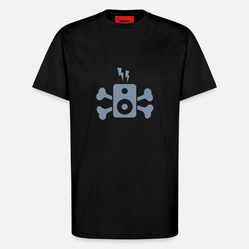 MUSIC BOX FLASH BONES - T-Shirt - made by SPREAD - SOLID BLACK