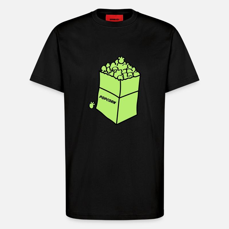 Popcorn 2 - T-Shirt - made by SPREAD - SOLID BLACK