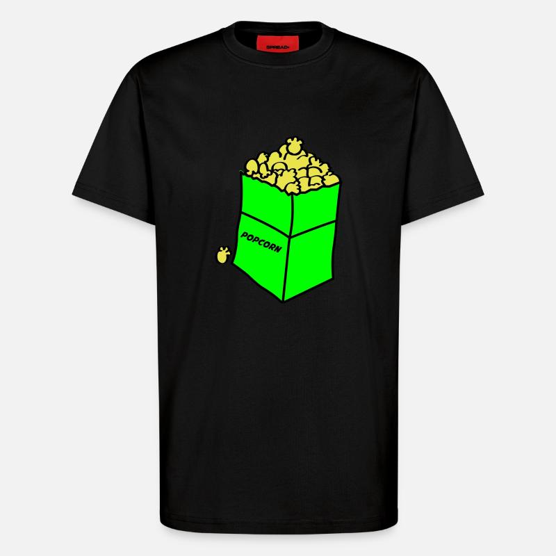 Popcorn 02 - T-Shirt - made by SPREAD - SOLID BLACK