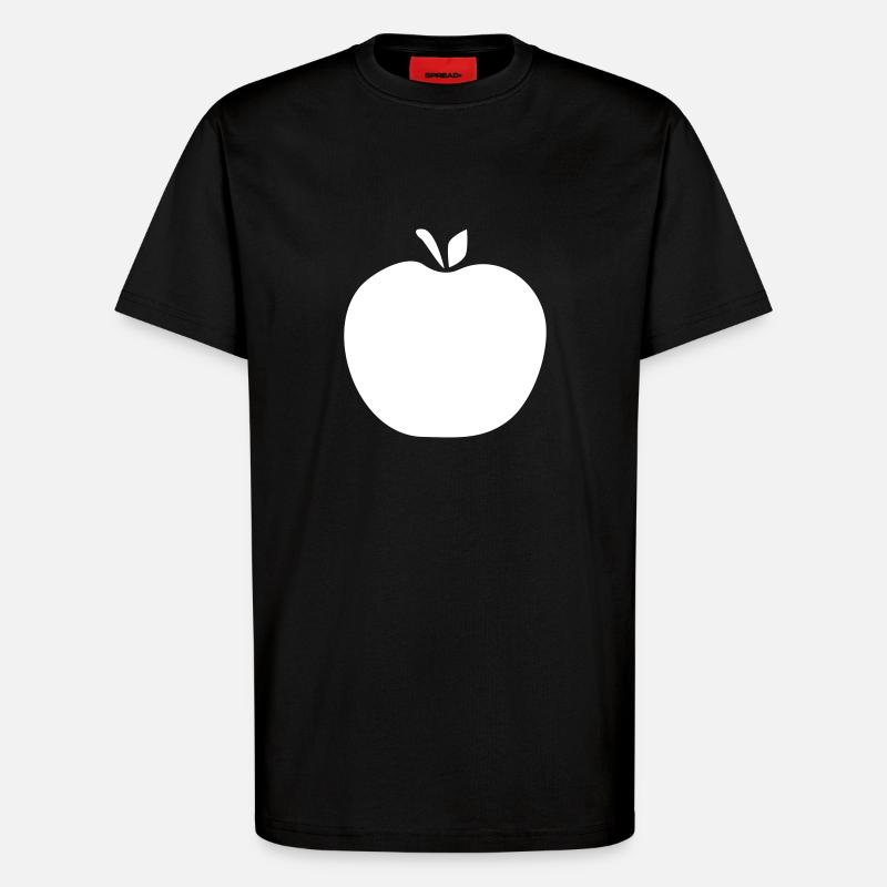apple - T-Shirt - made by SPREAD - SOLID BLACK