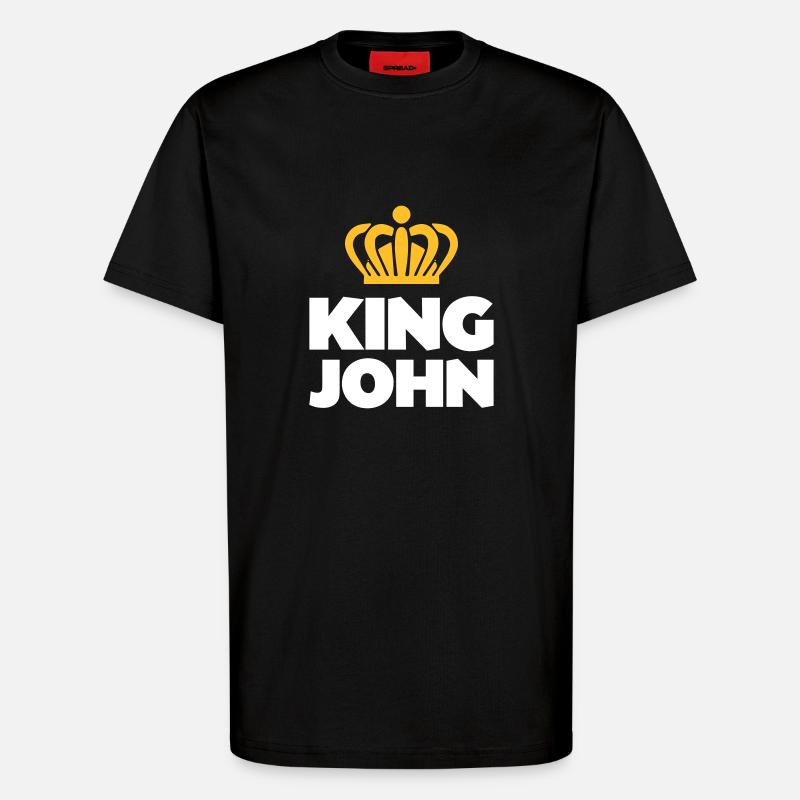 King john name thing crown - T-Shirt - made by SPREAD - SOLID BLACK