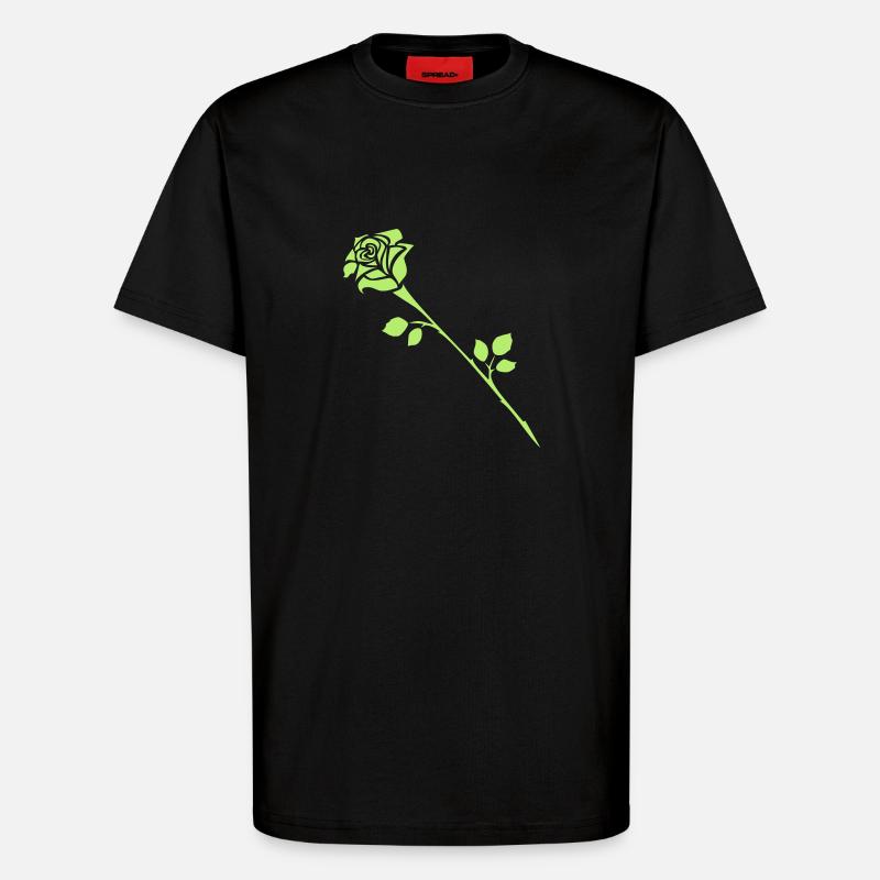 Rose1 - T-Shirt - made by SPREAD - SOLID BLACK