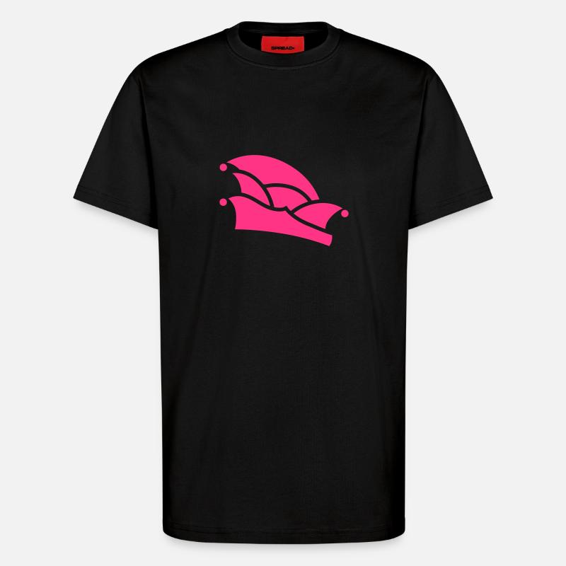Fool's cap - T-Shirt - made by SPREAD - SOLID BLACK