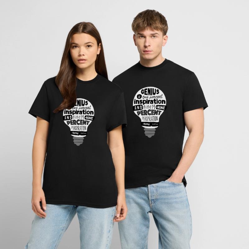 devis | Thomas Edison T-shirt bio décontracté fabriqué en UE
