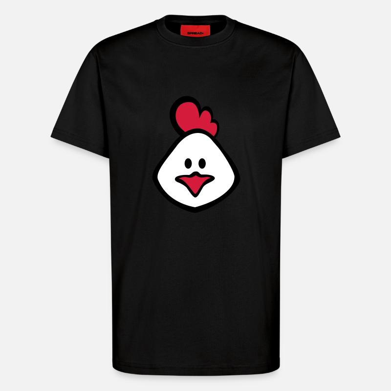 huhn 3c - T-Shirt - made by SPREAD - SOLID BLACK