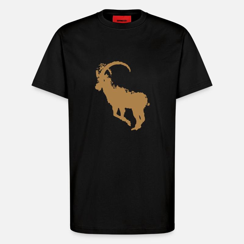 steinbock_sprung - T-Shirt - made by SPREAD - SOLID BLACK