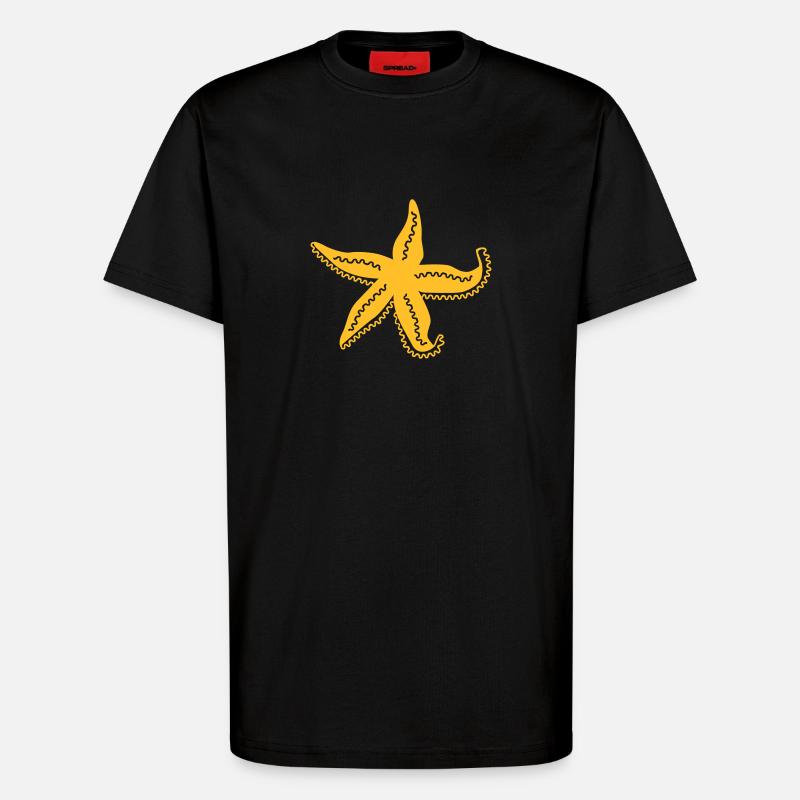 Seestern - T-Shirt - made by SPREAD - SOLID BLACK